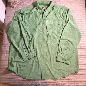 Duluth trading company men’s standard fit button down work shirt green sz: XXL
